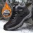 Men's Casual Snow Boots, Anti-skid Windproof High-top Lace-up Boots With Fuzzy Lining For Outdoor Walking Running Hiking, Autumn And Winter