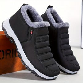 Men's Slip-on Snow Boots Thermal Winter Shoes Boots, Casual Walking Shoes