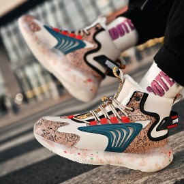 Men's New Snow Boots, Warm Fleece Cozy Non-slip Ankle Boots Plush Comfy Outdoor Shoes Walking Sneakers, Winter