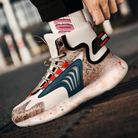 Men's New Snow Boots, Warm Fleece Cozy Non-slip Ankle Boots Plush Comfy Outdoor Shoes Walking Sneakers, Winter