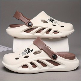 Men's Slide Sandals, Casual Non Slip Open Toe Shoes For Outdoor Beach, Spring And Summer