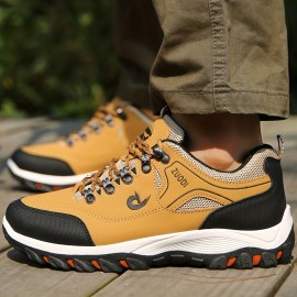 Men's Lace-up Sneakers - Athletic Shoes - Wear-resistant And Breathable Hiking Shoes