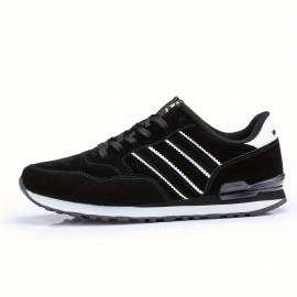 Men's Lace Up Trendy Running Shoes, Comfy Non Slip Soft Sole Sneakers For Men's Outdoor Activities