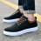 Men's Fashion Canvas Lace-Up Skate Shoes, Comfortable Sneakers, Autumn, Black/Grey/Khaki , For Halloween