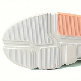 Men's Color Block Trendy Running Shoes, Outdoor Shock Absorption Athletic Shoes, Men's Sneakers, Spring And Summer