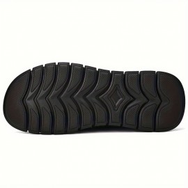 Plus Size Men's Strap Sandals With Buckle, Durable Non Slip Outdoor Hiking Trekking Sandals, Comfy Beach Water Shoes, Spring And Summer