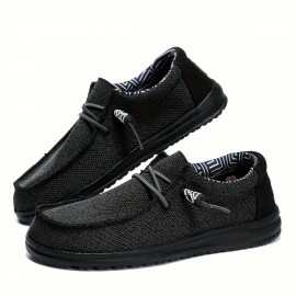 Plus Size Men's Trendy Solid Slip On Loafer Shoes, Comfy Non Slip Casual Soft Sole Shoes For Men's Outdoor Activities