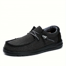 Plus Size Men's Trendy Solid Slip On Loafer Shoes, Comfy Non Slip Casual Soft Sole Shoes For Men's Outdoor Activities