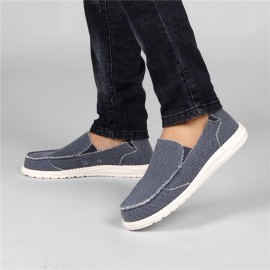 Men's Canvas Comfortable Lightweight Slip On Loafer Shoes