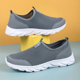 Men's Breathable Mesh Lightweight Slip On Casual Shoes, Sock Shoes, Spring And Summer