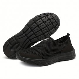 Men's Breathable Mesh Lightweight Slip On Casual Shoes, Sock Shoes, Spring And Summer