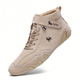 Men's Casual Ankle Boots, Breathable Slip-resistant Lace-up Walking Shoes For Outdoor, Autumn And Winter