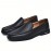 Men's Trendy Leather Moccasins, Odor-resistant Lightweight Non-slip Slip On Shoes For Business Formal Occasions