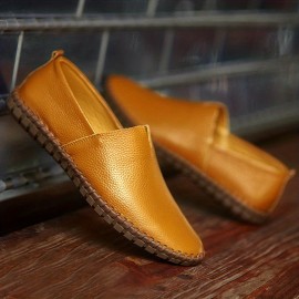 Men's Loafer Shoes, Superfine Fiber Leather Comfy Non-slip Slip On Shoes, Men's Shoes, Spring And Summer