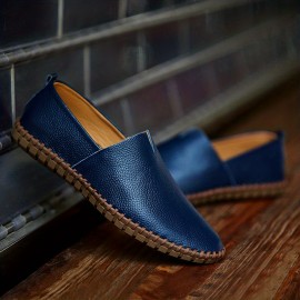 Men's Loafer Shoes, Superfine Fiber Leather Comfy Non-slip Slip On Shoes, Men's Shoes, Spring And Summer