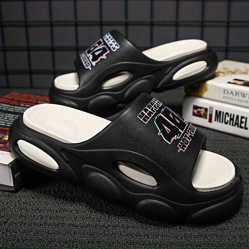 mens cloud slides pillow slippers comfortable lightweight open toe shoes for indoor outdoor shower bathroom spring and summer details 10