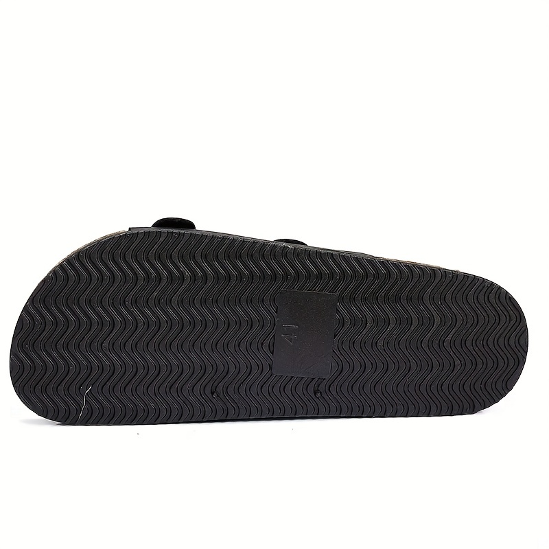 mens buckle slide sandals casual non slip shoes open toe shoes for outdoor beach spring and summer details 2